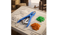 Stainless Steel Banding Pliers with Rubber Rings Four-Claw Castration Bander with Rings Heavy Duty Livestock Banding Tool for Farmers, Ranchers, Ranches