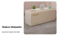 Shop Ier Desk Scratch Resistant Modern Reception Desk Sturdy Modern Checkout Counter for Business Owners, Shopkeepers, Retail Store, Beauty Salon