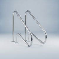Pool Handrail 304 Stainless Steel Pool Handrail with Mounting Ends Easy to Install for Homeowners