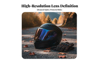 Visor Sun Protection Helmet Visor Crystal Clear Replacement Face Visor for Unpaved Terrain, Daytime Riding