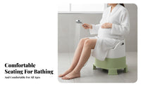 Japanese design Non-Slip Bathing Seat With Drainage Holes Shower Chair Lightweight & Portable Bath Bench sturdyDuty for Pregnant Women, Disabled Individuals, People Recovering from Surgery, Bathtub, Inside Tub