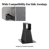 Side Awning Wall Bracket Long-Lasting Awning Wall Bracket Weather Resistant Easy Installation for Balcony, Garden
