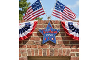 American Theme Door Sign Reusable American Plaque Weather Resistant Independence Day Circular Decor for Window