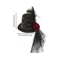 Diminutive Headpiece Hat with Clip Steampunk Fascinator Hat Decorative Fascinator for Women, Halloween
