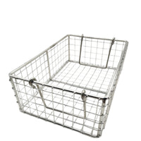 Corrosion-Resistant Stainless Steel Wire Basket Long-Lasting Washing Basket with Handles Reusable Organizer Perforated for Workshop