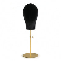 Mannequin Head Stand Stable Hat Display with Velvet Head Hairpiece Stand with Metal Base Elegant Long-Lasting for Retailers