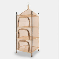 Mesh Drying Rack 4-Level Hanging Mesh Dryer Foldable for Backyard, Campers