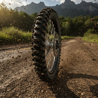 Knobby off-Terrain Motorcycle Front Wheel Spoked Front Wheel Assembly Pre-Mounted Complete for Motorcyclists