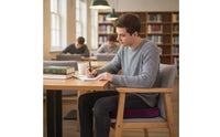 Viscoelastic Foam Seat Pad Non-Slip Bottom Office Chair Pad Buttocks Support Pad Removable Cleanable Cover for Students