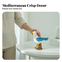Seaside Theme Bird Model Sea Themed Resin Seagull Figurine Realistic Design Sea Bird Figurine for Beach Lovers, Living Room, Tabletop