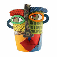 Abstract Facial Planter Open-Top Face Flower Pot Hollow Home Decor