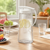 Cold Water Pitcher Clear Body Fridge Door Jug Easy Pouring