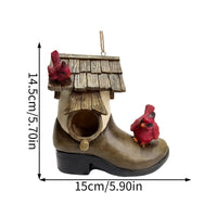 Birdhouse Ornament Decorative Garden Decor Outdoor Bird Habitat for Gardeners, Patio