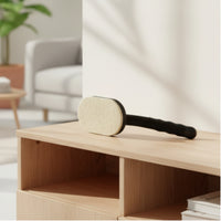 Easy-Grip Felt Pad Brush with Curved Handle Fresh Glass Polishing Brush for DIYers