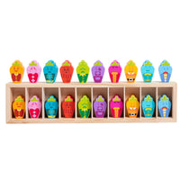 Memory Game with Tray Preschool Wooden Memory Game Smooth-Edged Toy for Preschoolers, Kids, Classroom