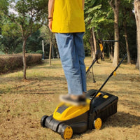 1200W Electric Lawn Mower 13-Inch Four-Wheel Mower Reinforced Base Garden Tool 220V