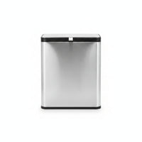 Rectangular Wall-Mounted Trash Bin Rounded Edges Wall-Mounted Waste Bin Black Trim Household Organizer Space-Saving for Kitchen, Cabinet