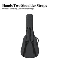 41 Inch Folk Guitar Gig Bag Double Adjustable Shoulder Straps Bohemian Guitar Case 10mm Thick Padding Multiple Storage Pockets