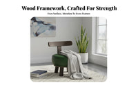 Rotating Upholstered Seat with Supportrest 360-Degree Rotate Upholstered Round Stool with Supportrest Sturdy Construction Household Furniture