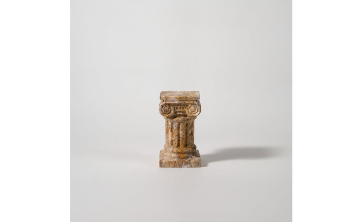 Column Candle Holder Roman StoneTextured Candle Holder Aged Candlesticks for Entryway