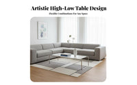 Nordic aesthetic Racetrack Pedestal Table Minimalist Design Home Furniture Modern Aesthetic Designer Look for Interior Designers, Homeowners, Renters, Living Room, Apartment, Lounge Area, Bedroom