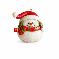 Snowman Ornament with Hanging Loop Festive Snowman Ornament Miniature for Collectors