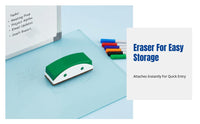 Whiteboard Eraser, Replaceable Cloth, Easy Press Open, Classroom, Office, Meeting
