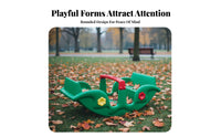 4-Person Flower Teeter-Totter vividly Colored Multi-Person Teeter-Totter Promotes Active Play Playground Equipment for Toddlers, returnyard, play area, Lawn