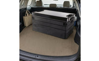 Textured Surface Foldable Trunk Storage Box Ribbed Sides Hard-Shell Trunk Box Fitted Lid Cargo Organizer Collapsible