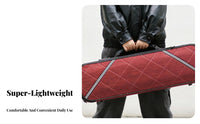 Built-in Hygrometer Canvas Violin Case Padded Interior Geometric Pattern Violin Case Includes Shoulder Straps for Violinists, Travel