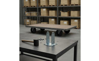 Long-Lasting Construction Heavy Duty Caster Bracket Wear Resistant Trolley Wheel Fork Rustproof Locking Swivel Casters Effortless & Quiet Rolling for Warehouse, Workshop