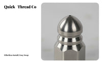 1/4 Inch Pressure Washer Nozzle Stainless Steel High Pressure Drain Nozzle Rust-Resistant Pipe Cleaning Head for Plumbers, Professionals