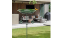 Bird Bath Feeder Bowl Iron Art Vintage Bird Bath Stand Rustic Design for Backyard