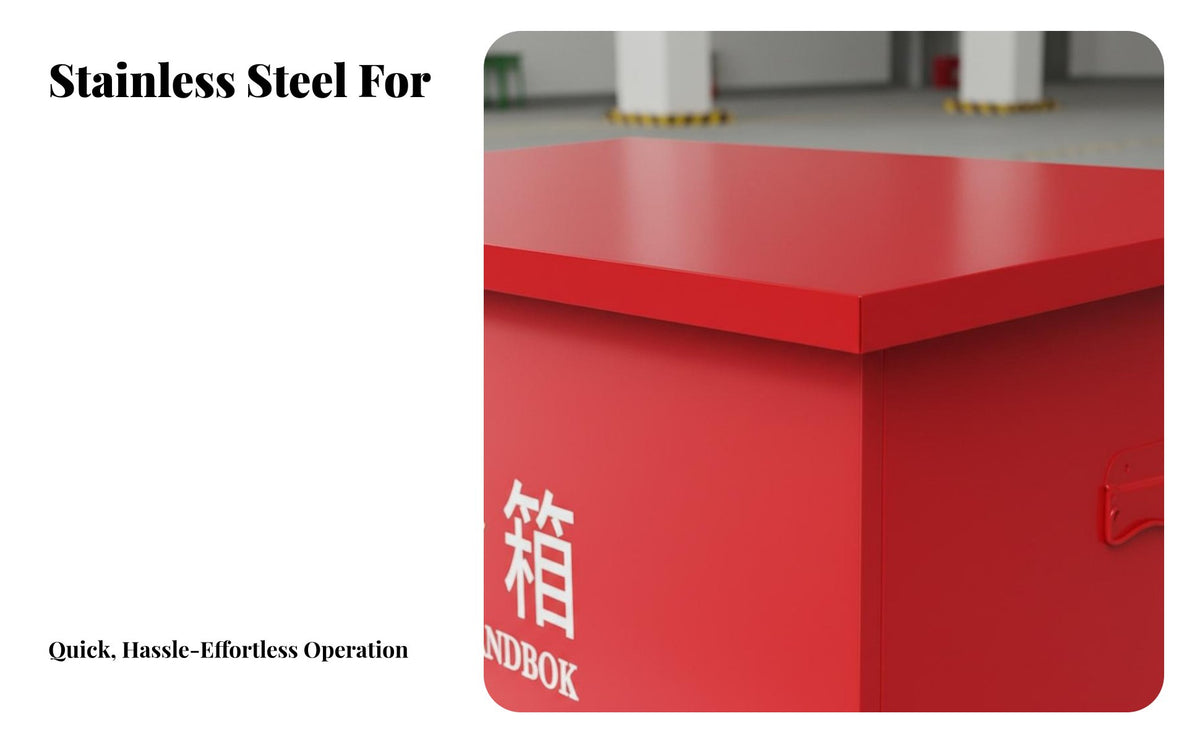 Firefighting Sand Container Heavy Duty Fire Sand Box Multipurpose Equipment for Gas Station Workers, Ship Crew, Ships, Factories, Warehouses