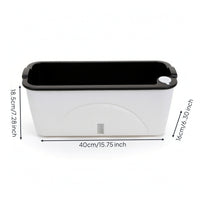Rectangular Self-Watering Planter Plastic Self Watering Planter Long-Lasting Flower Box Sturdy for Windowsill