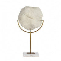 Coral Sculpture with Marble Base Modern Coral Sculpture Faux Tabletop Ornament for Living Room
