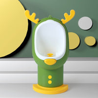 Easy to Clean Boys Standing Urinal Height Adjustable Wall Mount Kids Urinal Funny Aiming Target for Toddlers, Bathroom