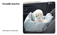 Dirt Resistant Dog Car Booster Seat 2-in-1 Design Pet Travel Safety Seat Easy to Install for Cat Owners, Travelers, Road Trips, Truck, Home