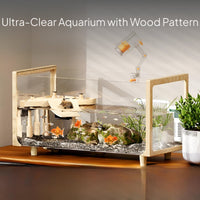 Glass Aquatic Terrarium for Turtles and Fish