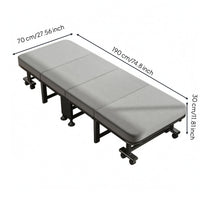 Foldable Rest Bed Upholstered Adjustable Head Cot Tubulars  Frame Rest Furniture for Office