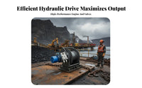 Heavy Duty 1 Ton Lifting Winch Stable Performance Marine Hydraulic Winch Precision Engineered Hydraulic Cable Puller Factory Direct for Industrial Workers, Miners, Engineers, Ships, Construction Sites, Factories, Tunnels
