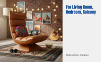 Floor Recliner Chair, Modern Foldable Swivel Sofa, Multi-Scene Use, Adjustable Waist Support