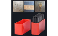 36 Pieces Alphabet Number Stamp Set Clear Legible Marks Steel Punch Stamps Machining Letter and Number Punch Set for Crafters, Leather Work
