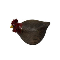 Resin Chicken Figurine Planter Carved Chicken Figurine -Shaped Planter Decorative Garden Decor