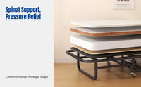 Office Nap Folding Bed, Portable Cot, Ergonomic Spine Support, Hotel, Home, Temporary Use