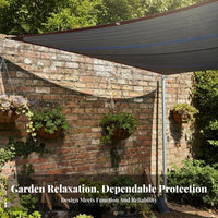 Thickened Material Black Sunshade Net Protection Garden Sunblock Net High-Density Weave Heavy Duty Shade Tarp Heat Insulation for Balcony, Greenhouse, Rooftop, Carport