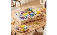 Wooden Barbecue Playset Educational Wooden Barbecue Play Set Realistic Design Grill Toy for Playroom, Kindergarten
