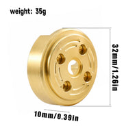 4 Pieces CNC Brass Mounting Weights Easy to Install Brass Crawler Weights Stable Crawler Wheel Weight