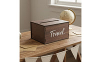 Wedding Card Box with Opening Vintage Design Wooden Card Box Event Decoration Large Capacity for Graduates