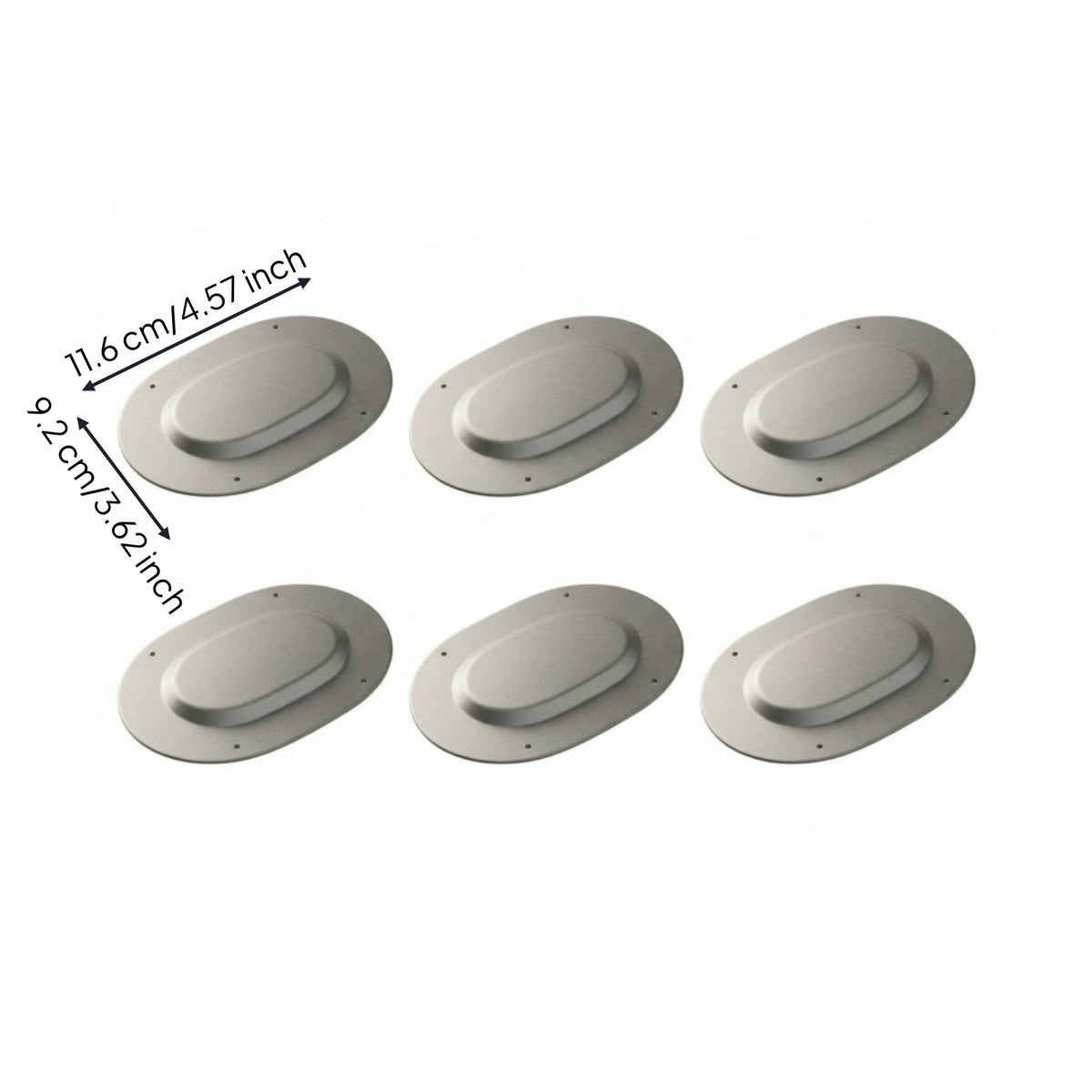 6 Pieces Trunk Floor Drain Plug Heavy-Duty Metal Oval Drain Plug Classic Hardware for Cars Hobbyists, Mechanics